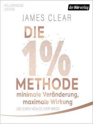 cover image of Die 1%-Methode – Minimale Veränderung, maximale Wirkung